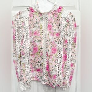 Loveshackfancy xs floral blouse